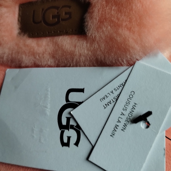 UGG Turn Cuff Water Resistant Sheepskin Gloves - Color - Starfish Pink - Picture 7 of 7